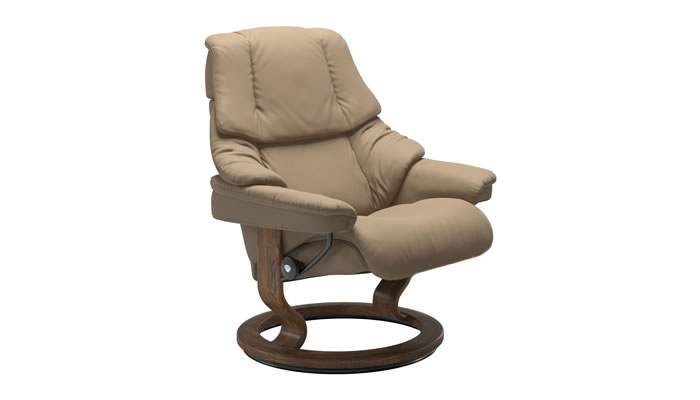 Stressless Reno with Classic Base in Paloma Funghi Leather